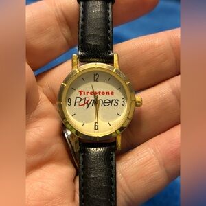 Firestone Watch with Black Leather Strap